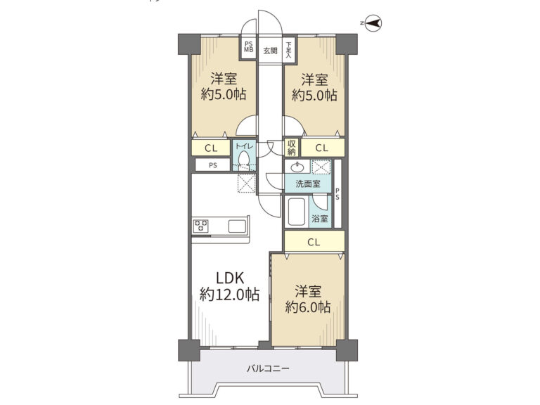 鶴見岸谷ハイツ_間取図